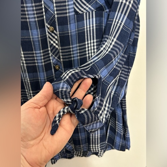 J Jill Denim Plaid Viscose Rayon Button Up Shirt Womens Size XL - Picture 5 of 10